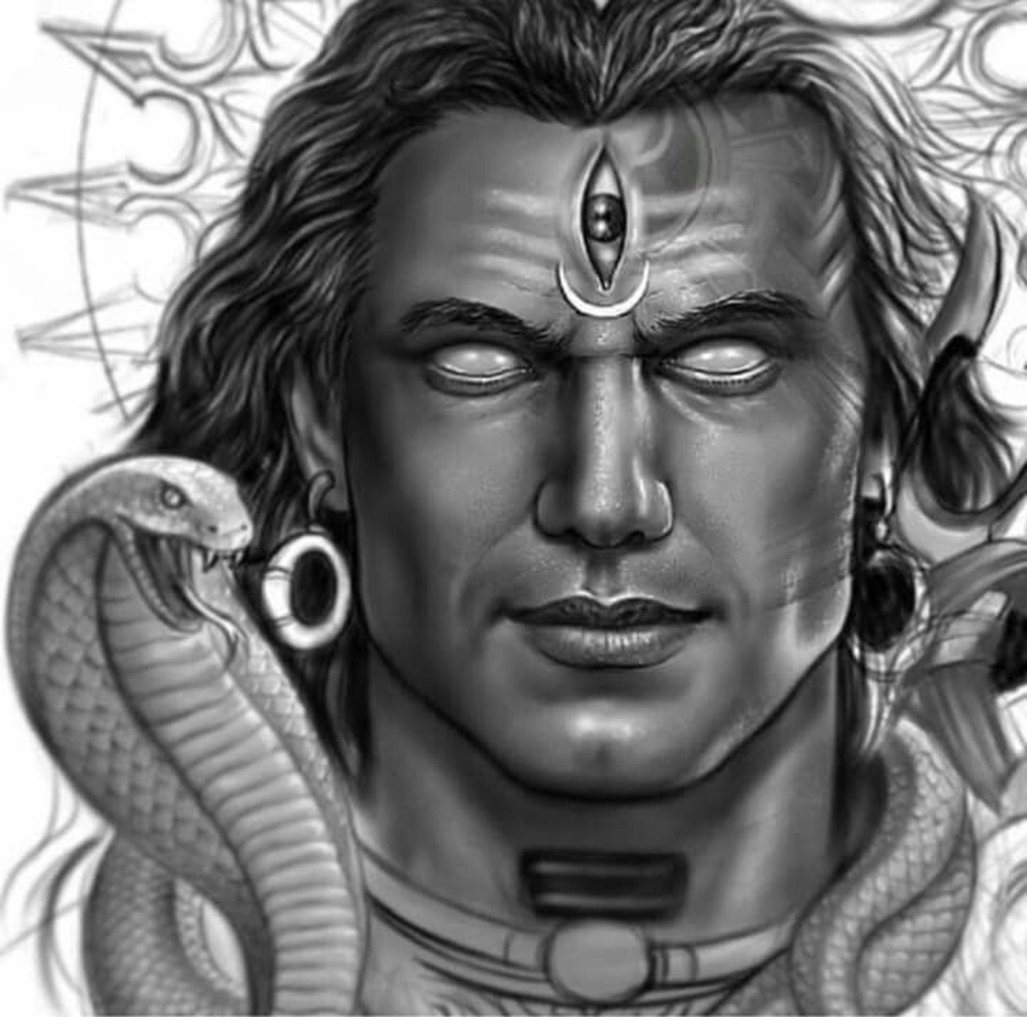 Lord Shiva Angry.Lord Shiva Sketch