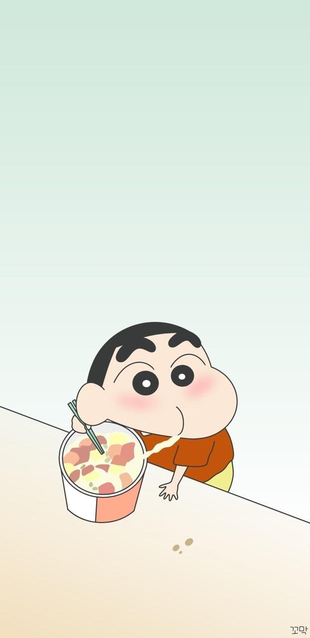 Shinchan Eating Noodles