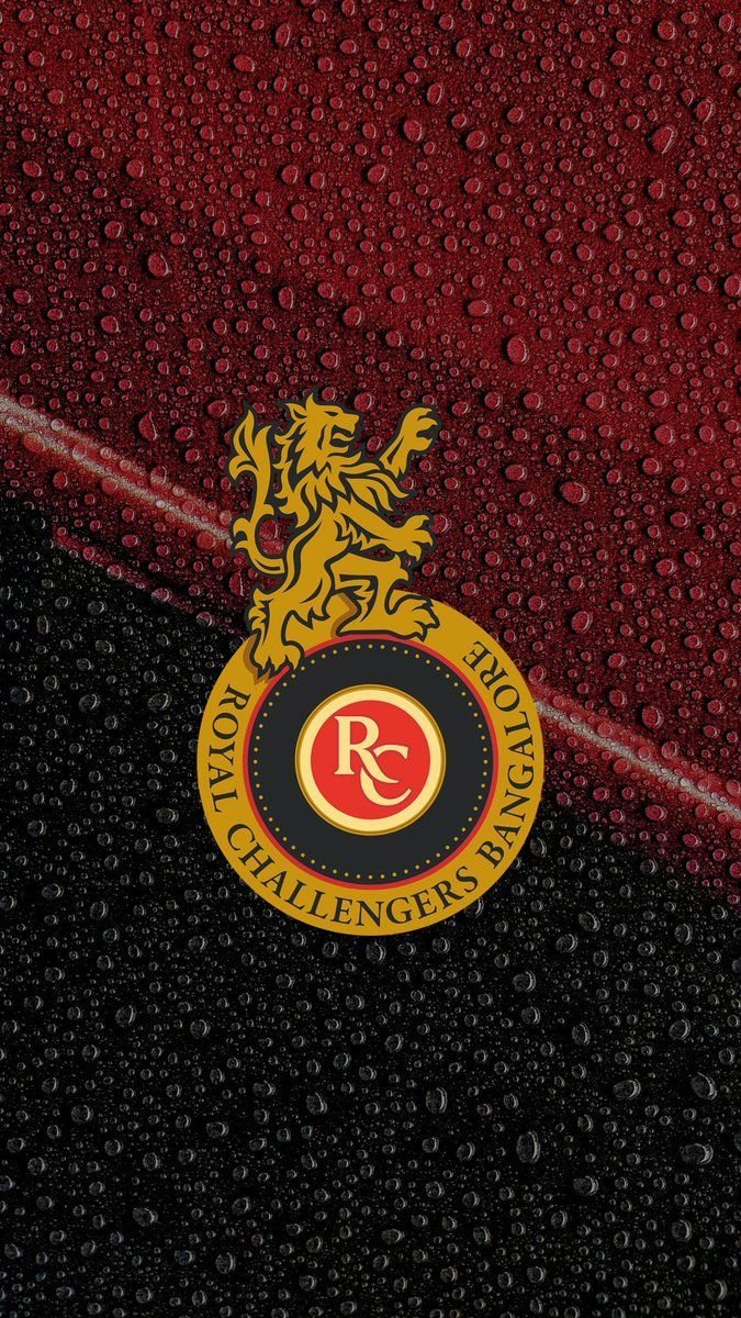 RCB Logo - Water Drops Background