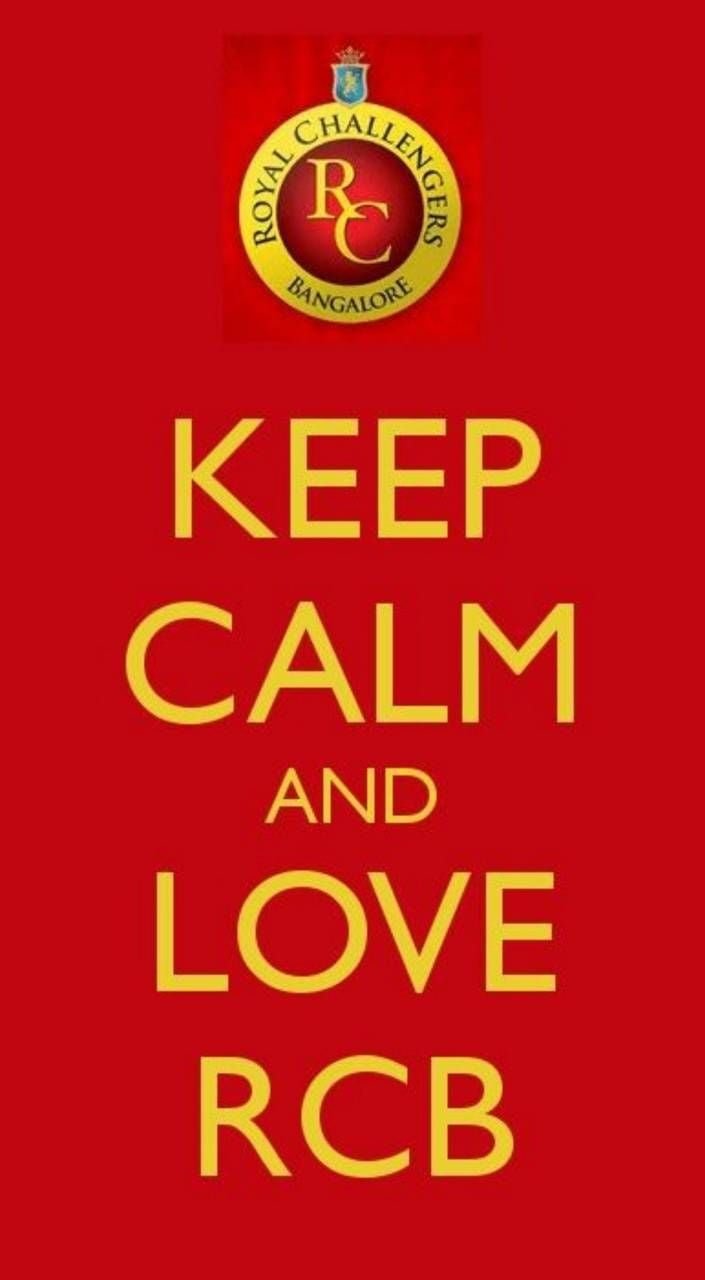 Keep calm and love rcb - redbackground