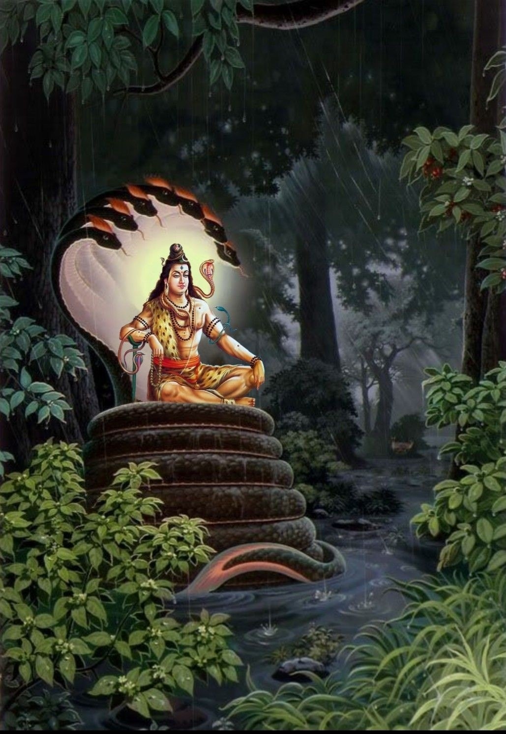 Sivan Mass - Sitting On Sheshnag - Rainy Background