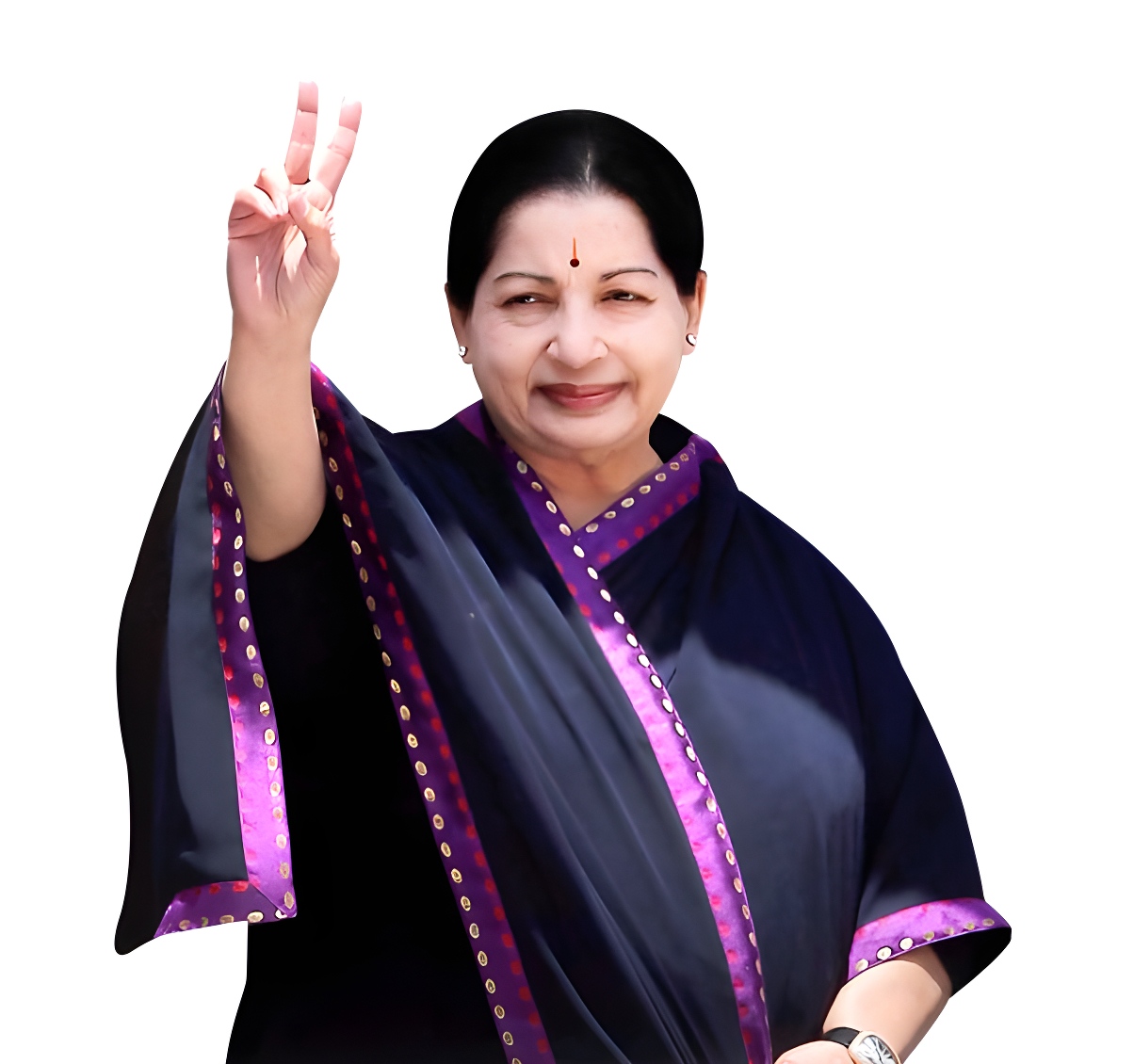 Jayalalitha Amma - Purple Saree