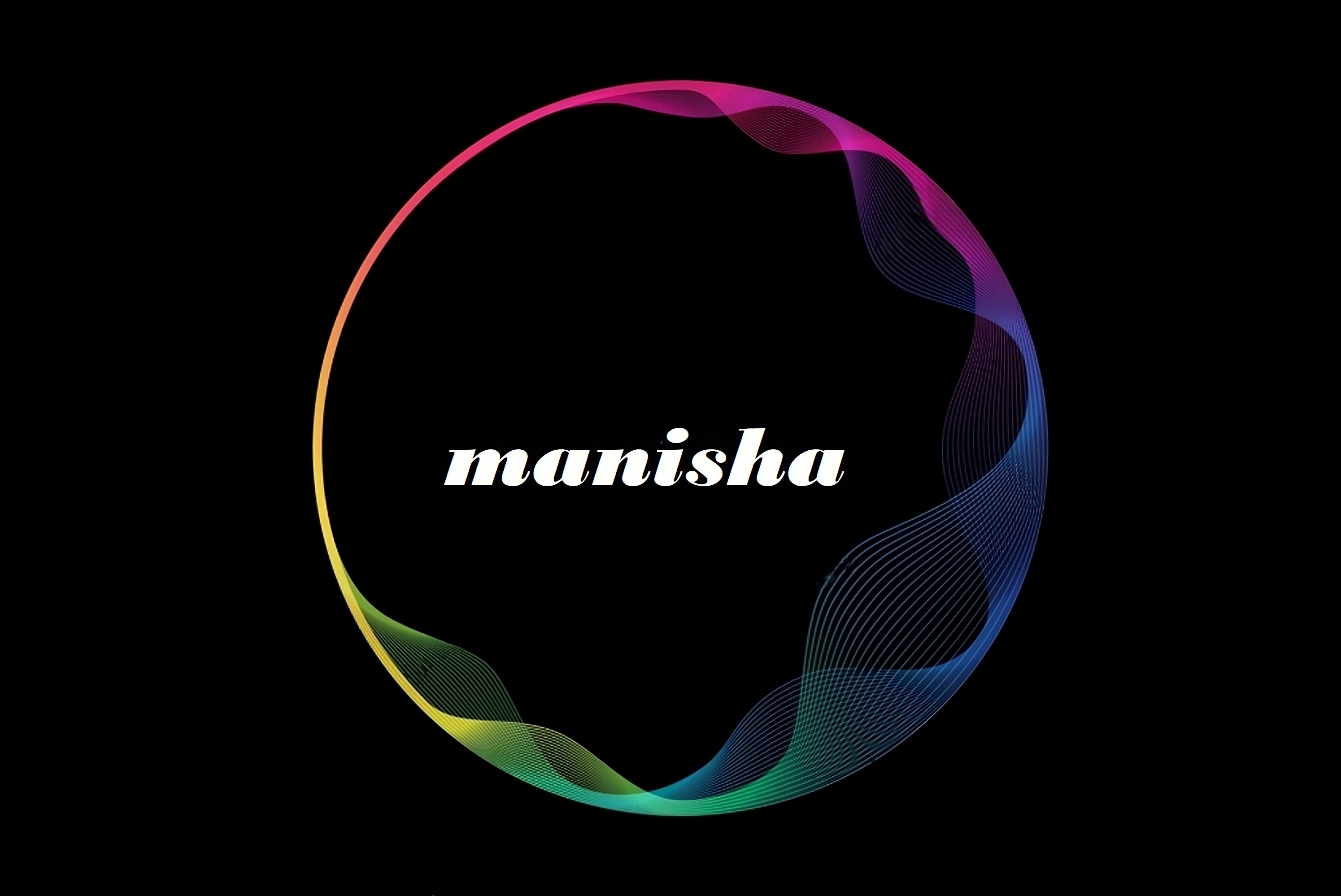 Manisha Name - abstract circle