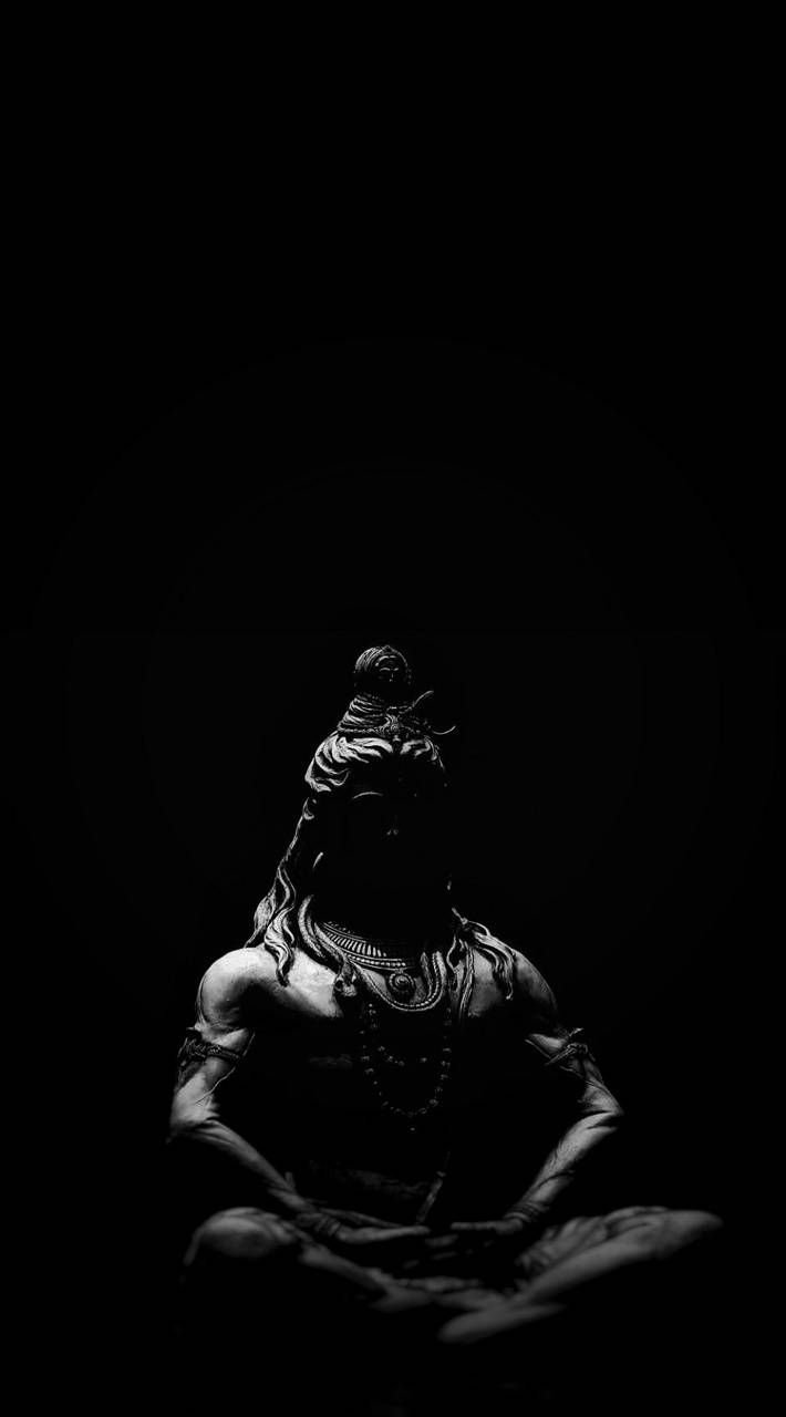 Meditating Shiva dark