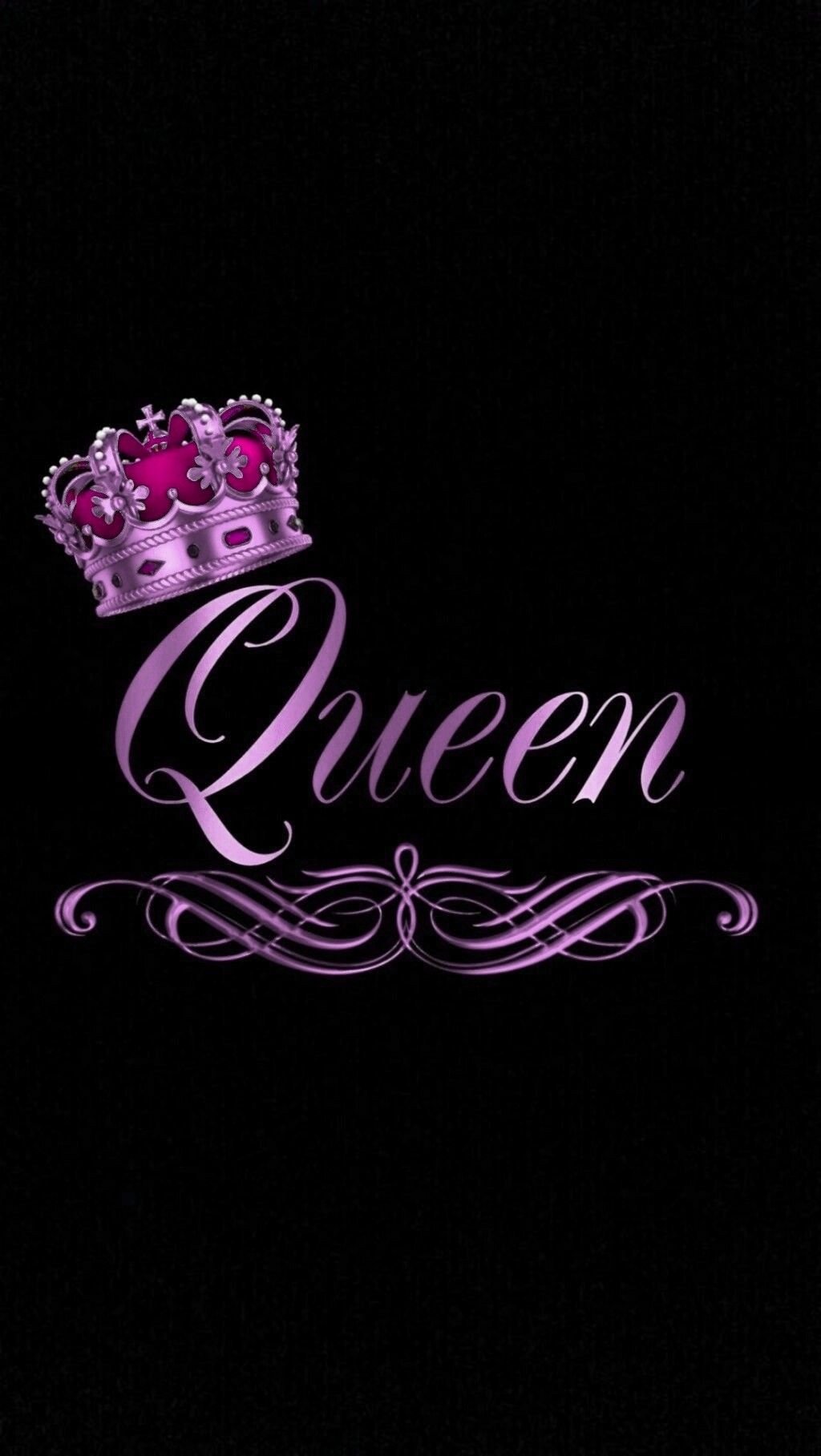 Queen Glitter Logo - pink