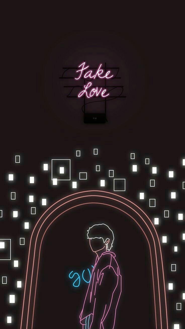 Neon Bts Fake Love