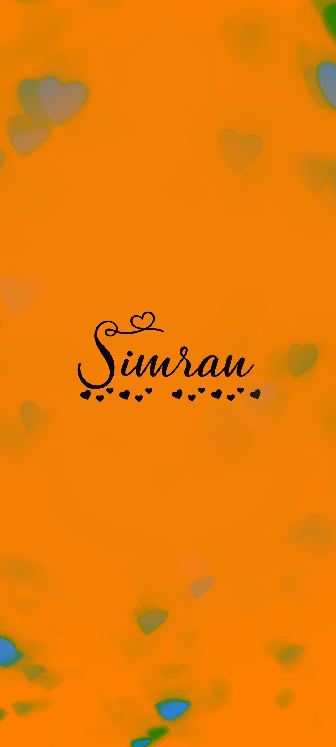 Simran Name - yellow background