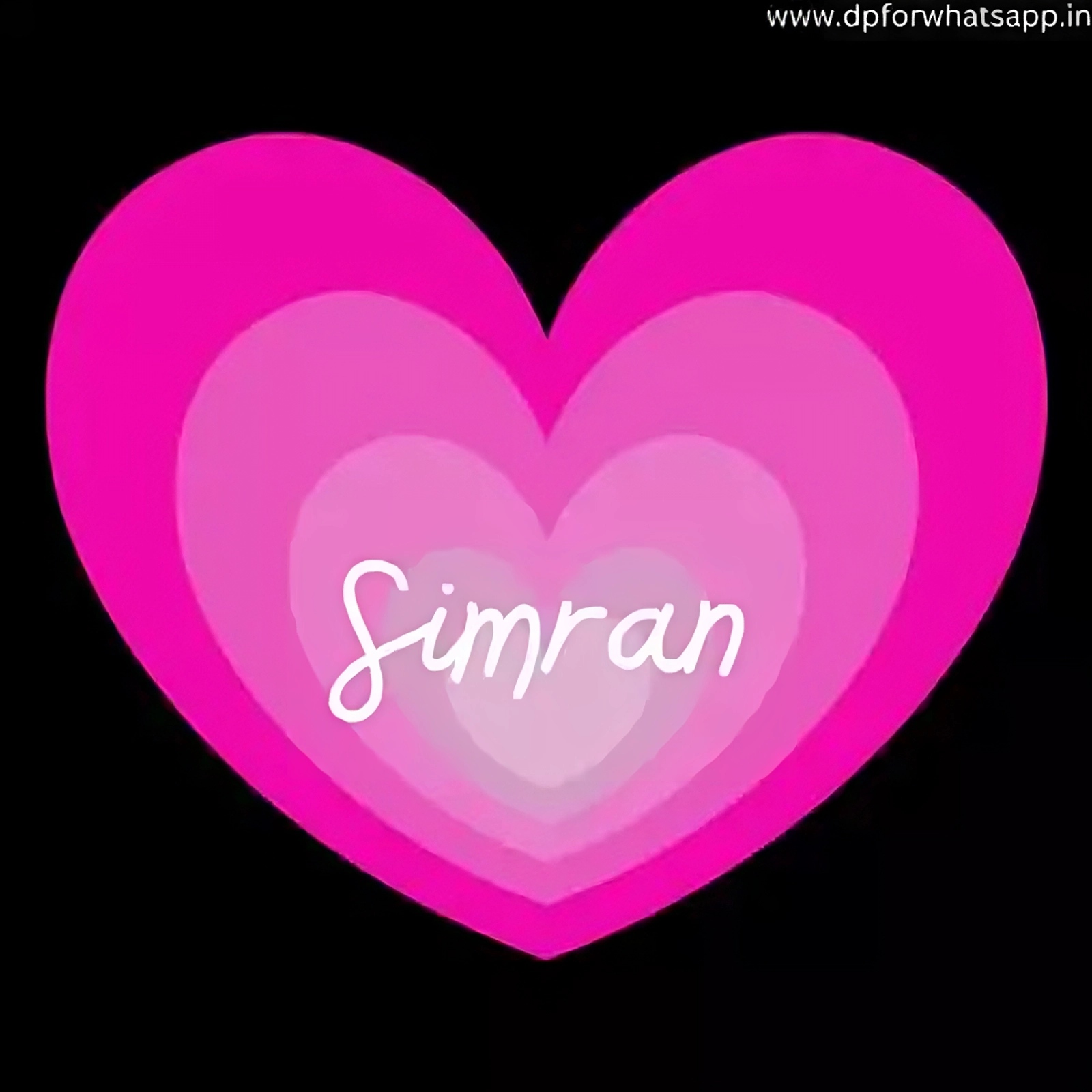 Simran Name - simran in pink heart
