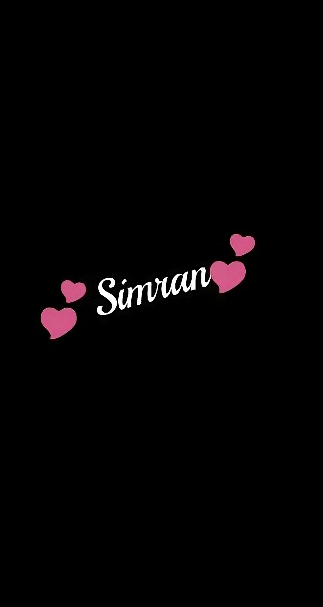 Simran Name - pink heart