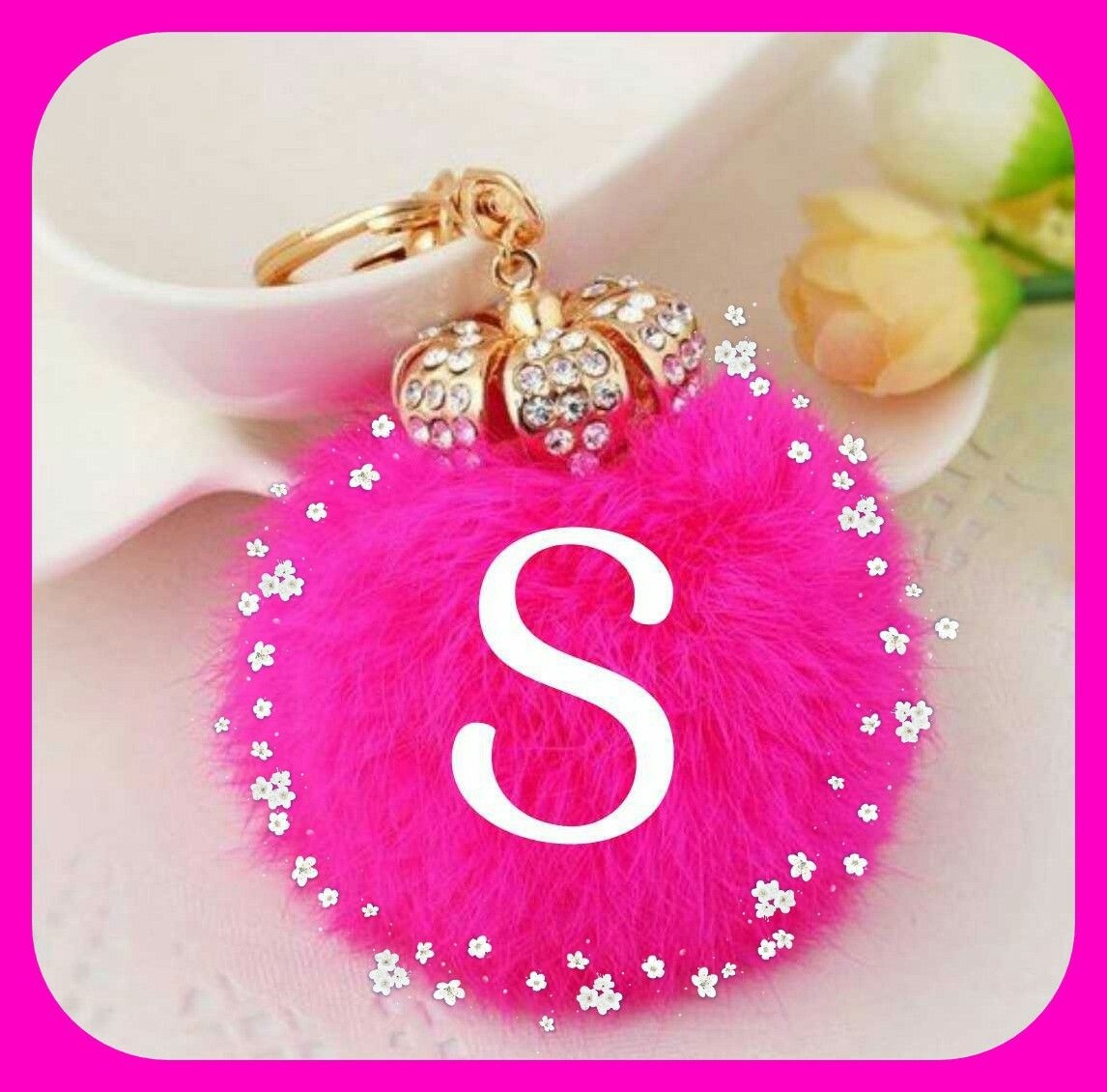S Letter - Pink