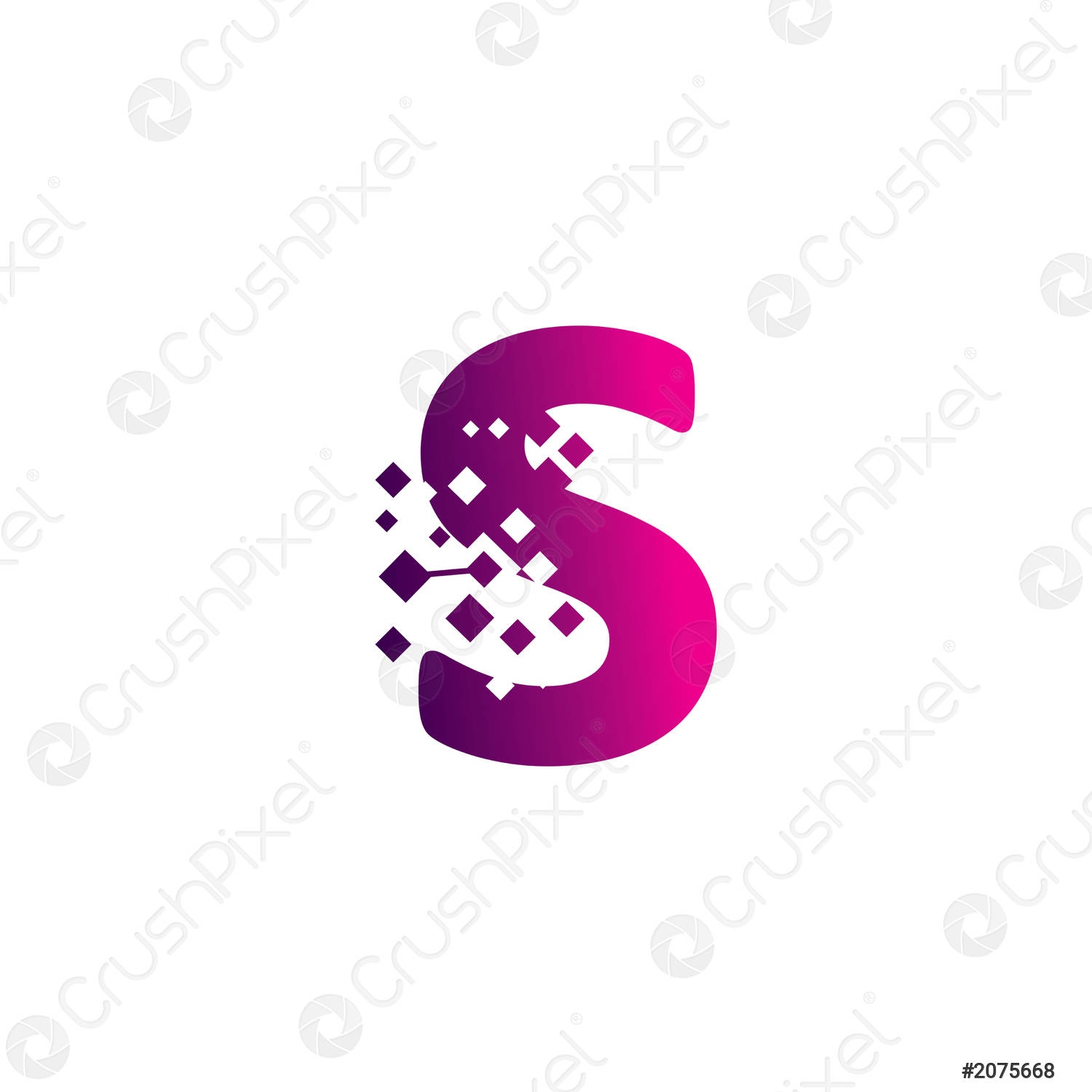 S Letter - Purple