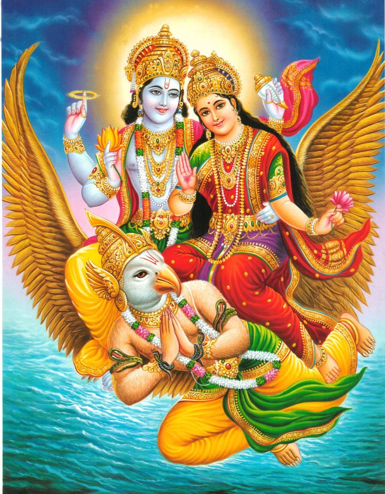 Lakshmi Narayan - Riding Garuda Over The Sea