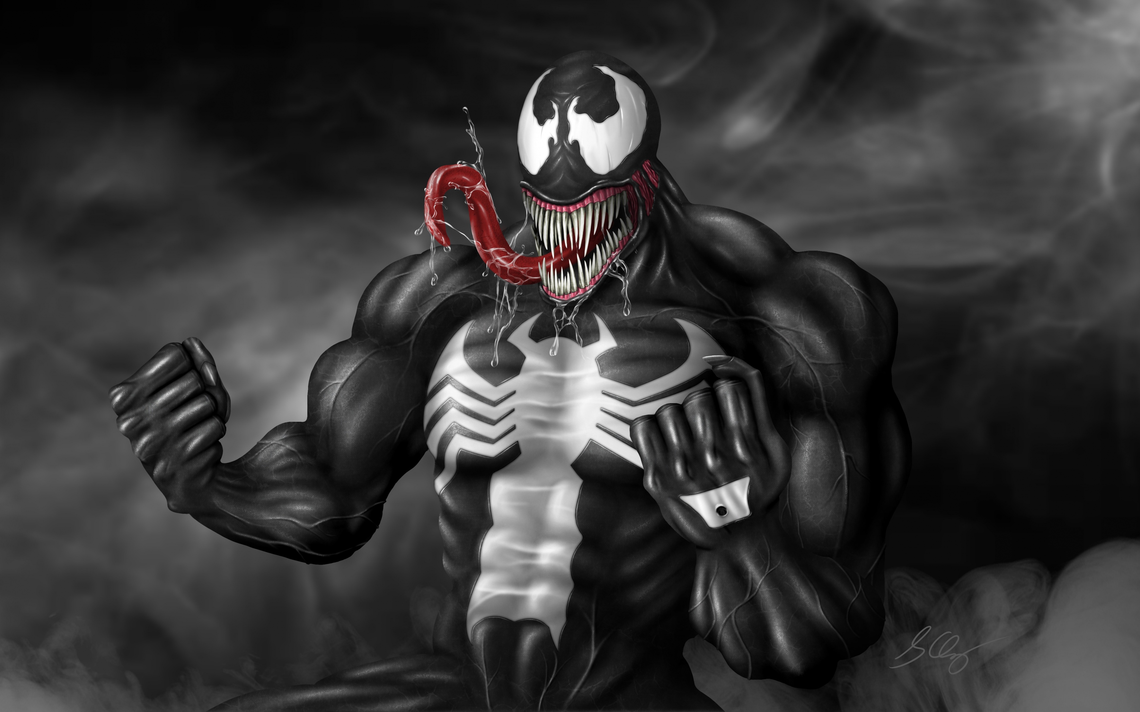 Venom - Black And White - Background