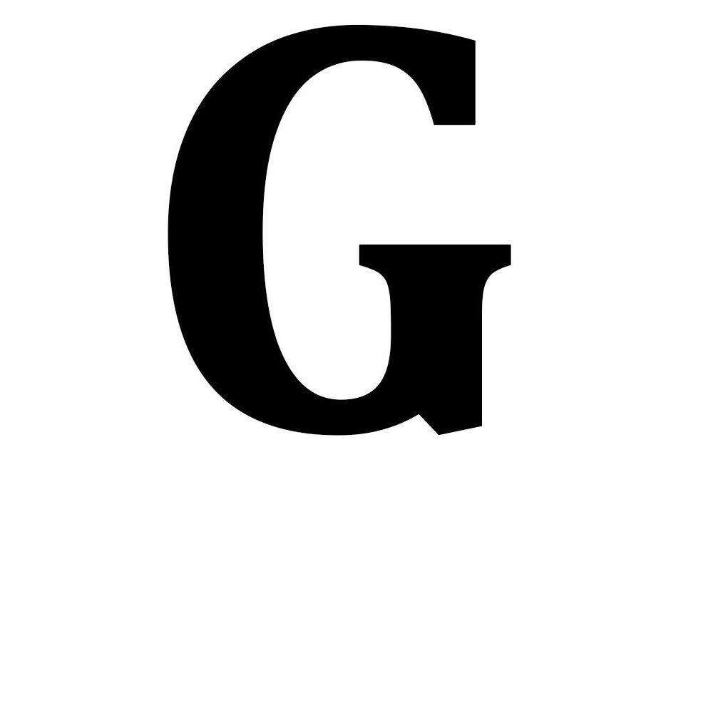 G Letter - black g