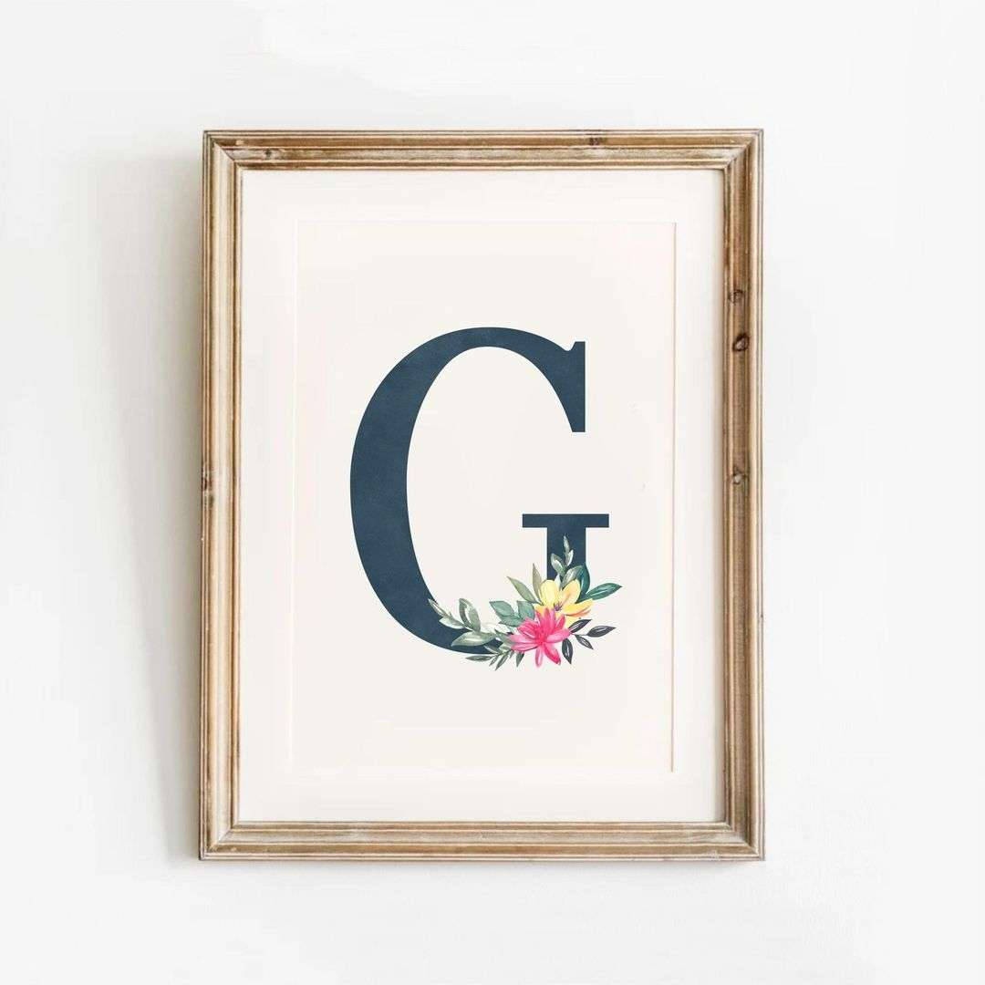 G Letter.Framed Letter G