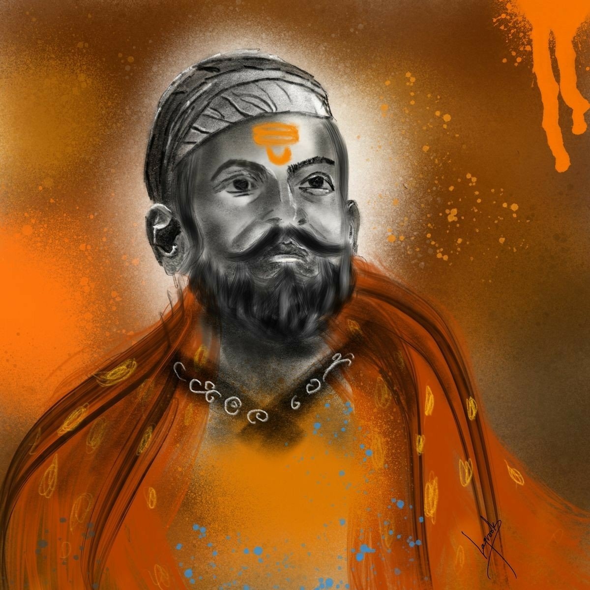 Shivaji Maharaj Hd Painting Art