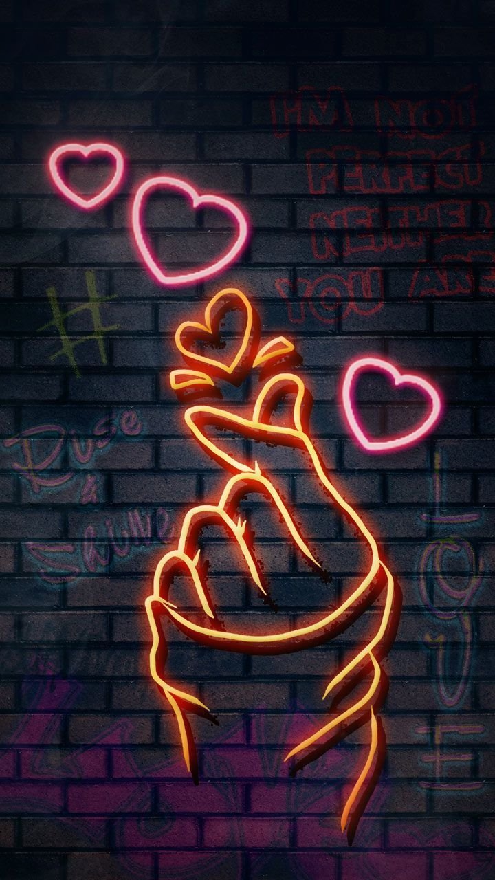Neon Bts Heart Symbol