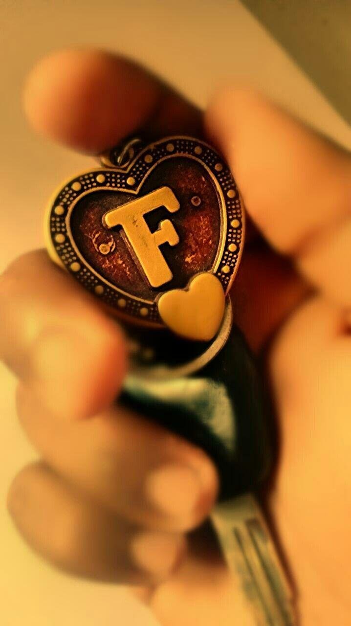 Letter F - Wooden Keychain