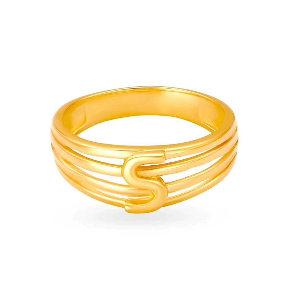 S Name Ka - Gold Ring