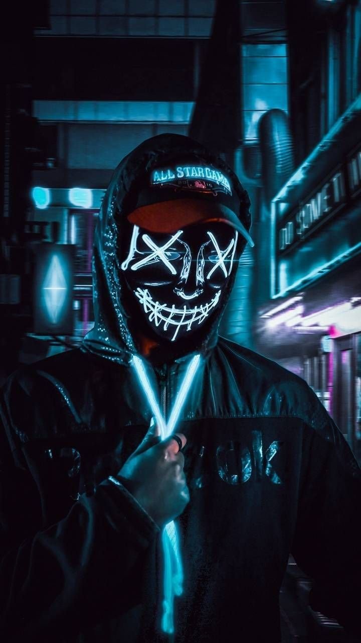 Hacker Neon Mask