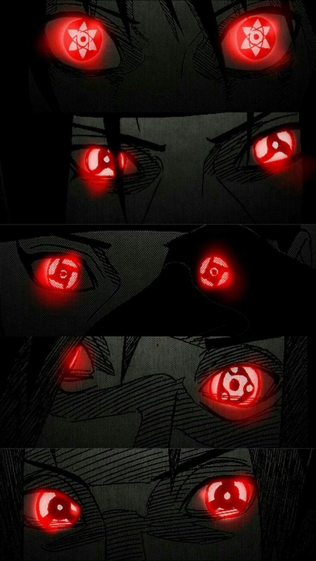 Itachi Uchiha neon red eye