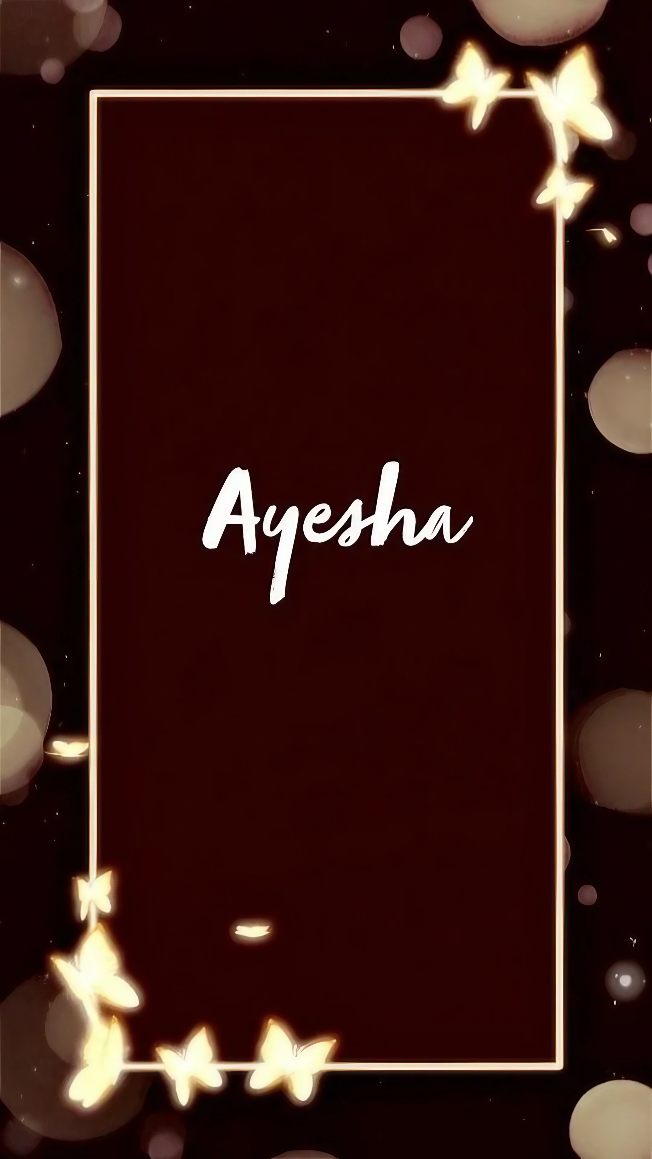 Ayesha Name - Brown Background
