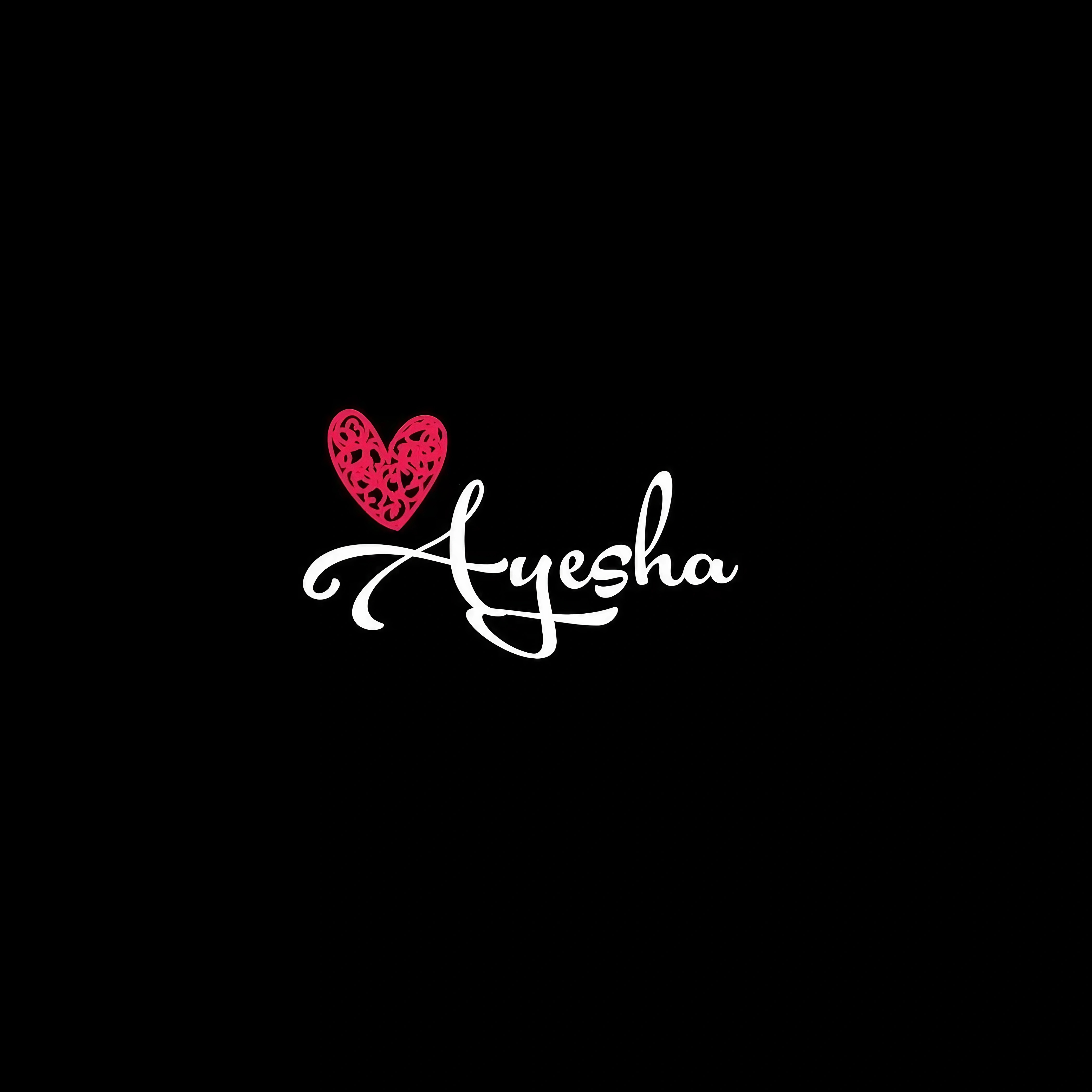 Ayesha Name - Pink Heart