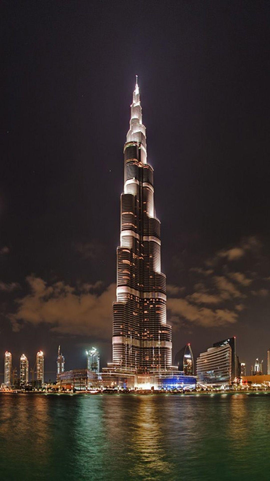 Burj Khalifa Tower At Night