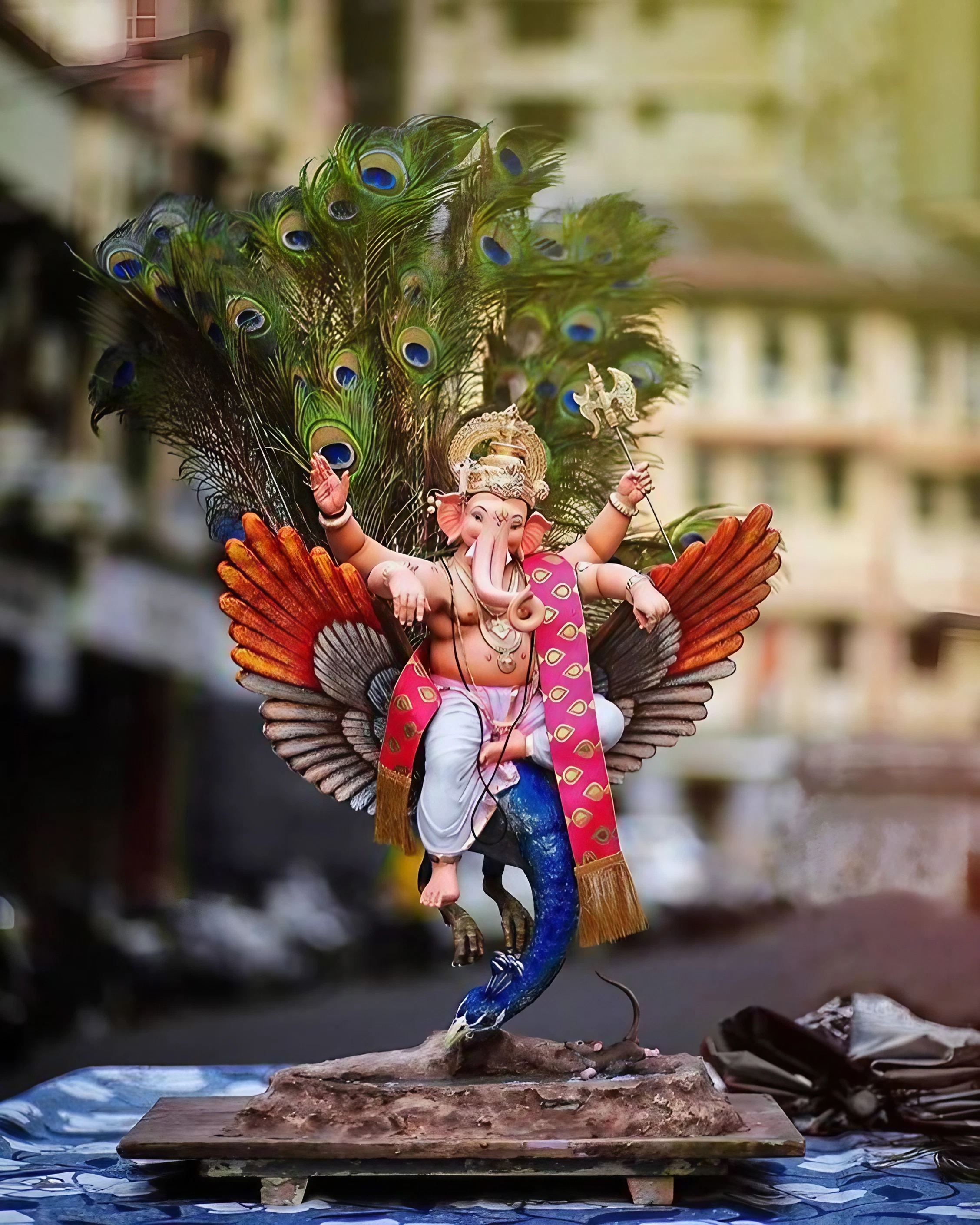 Vighnaharta Shree Ganesh - Shree Ganesh with peacock