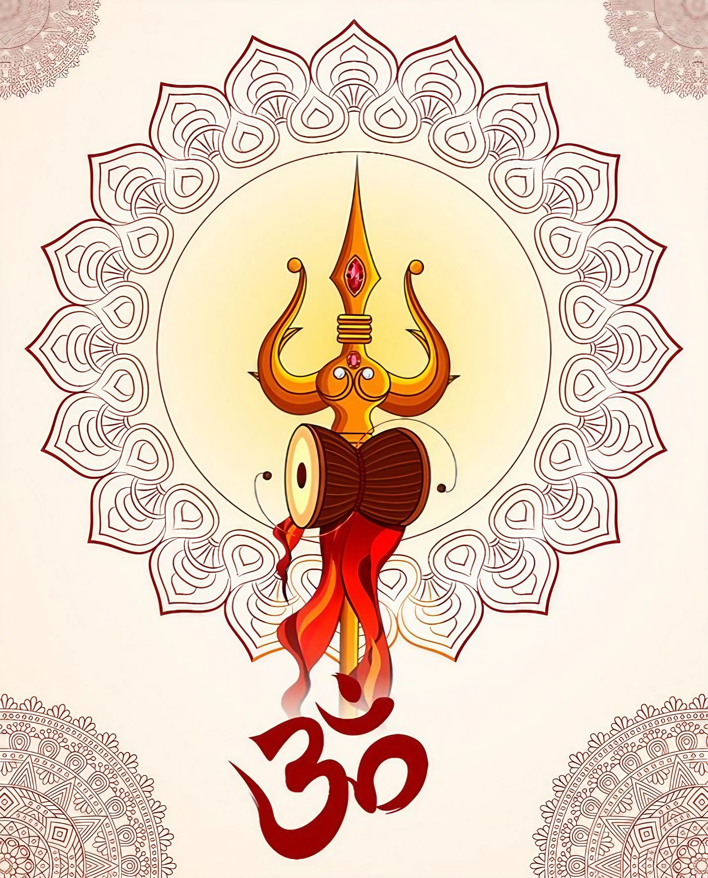 Mahakal Trishul - om symbol trishul