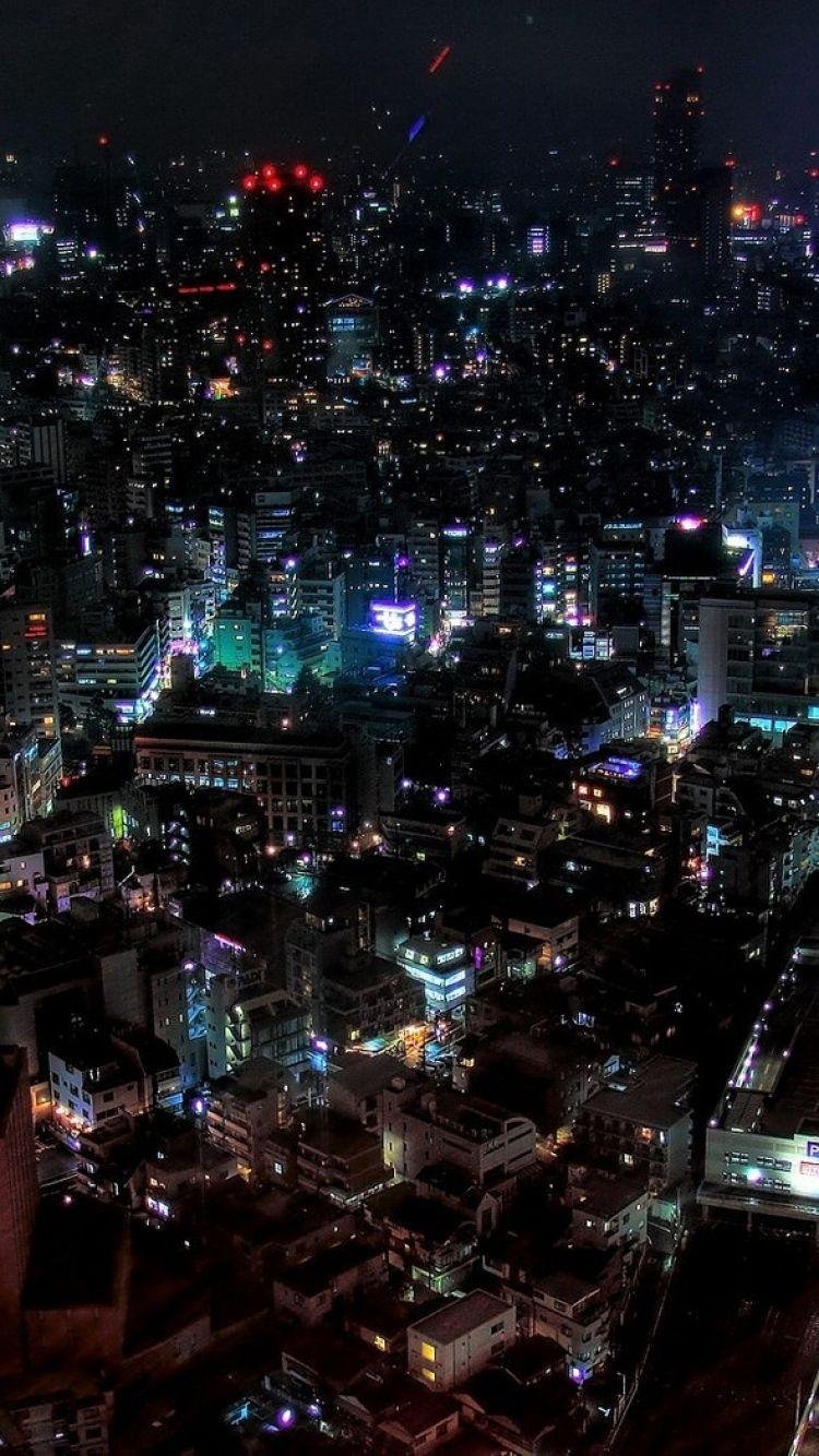 City lights in night view