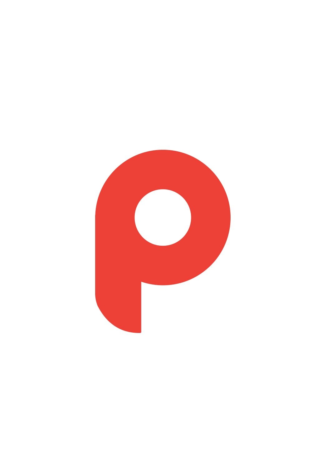 P Letter Design In Red