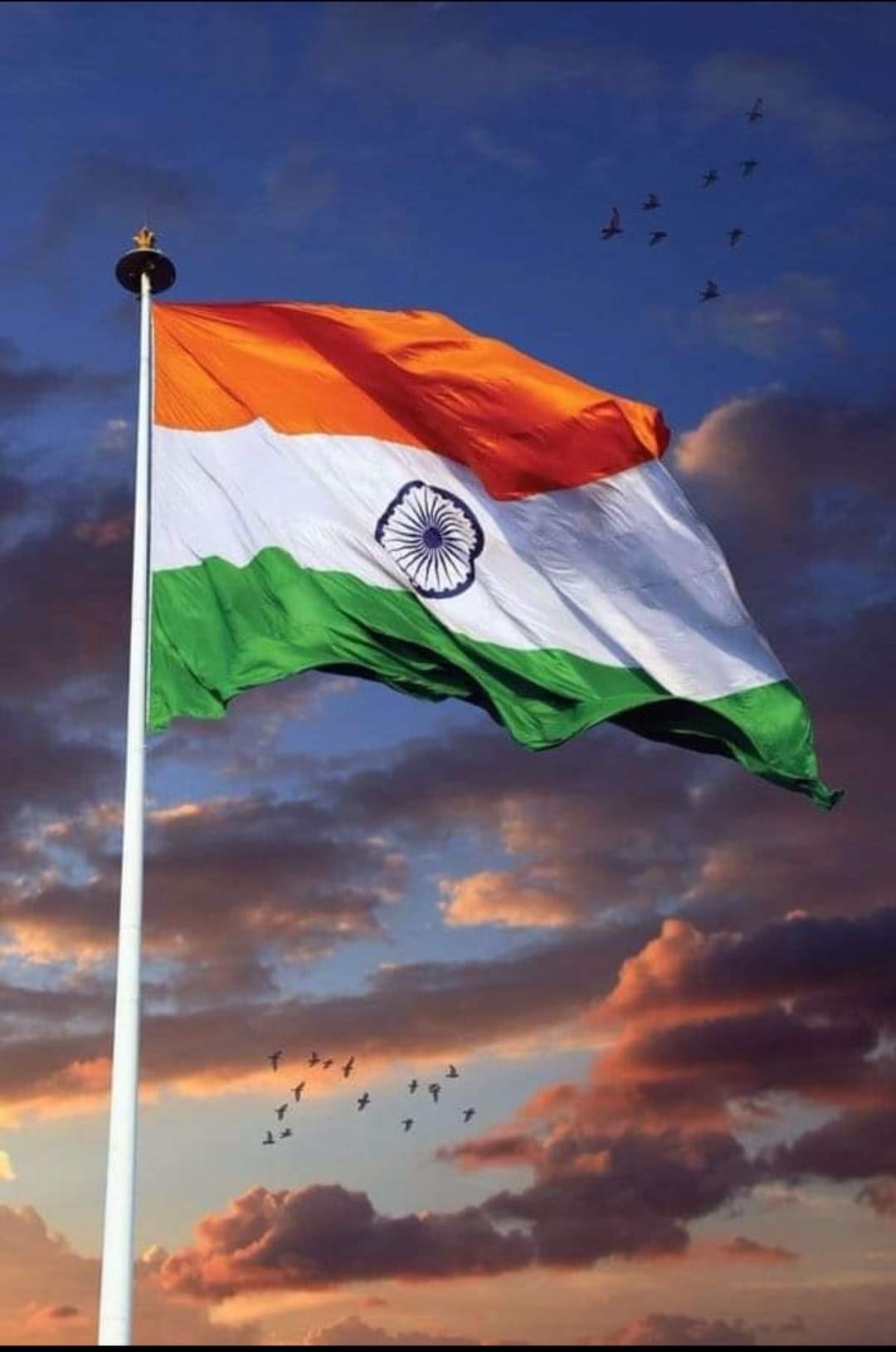 Indian Flag high in the sky