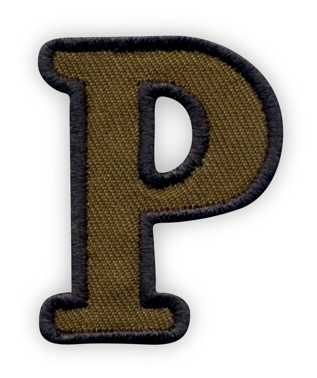 P Letter Design In Black And Brown