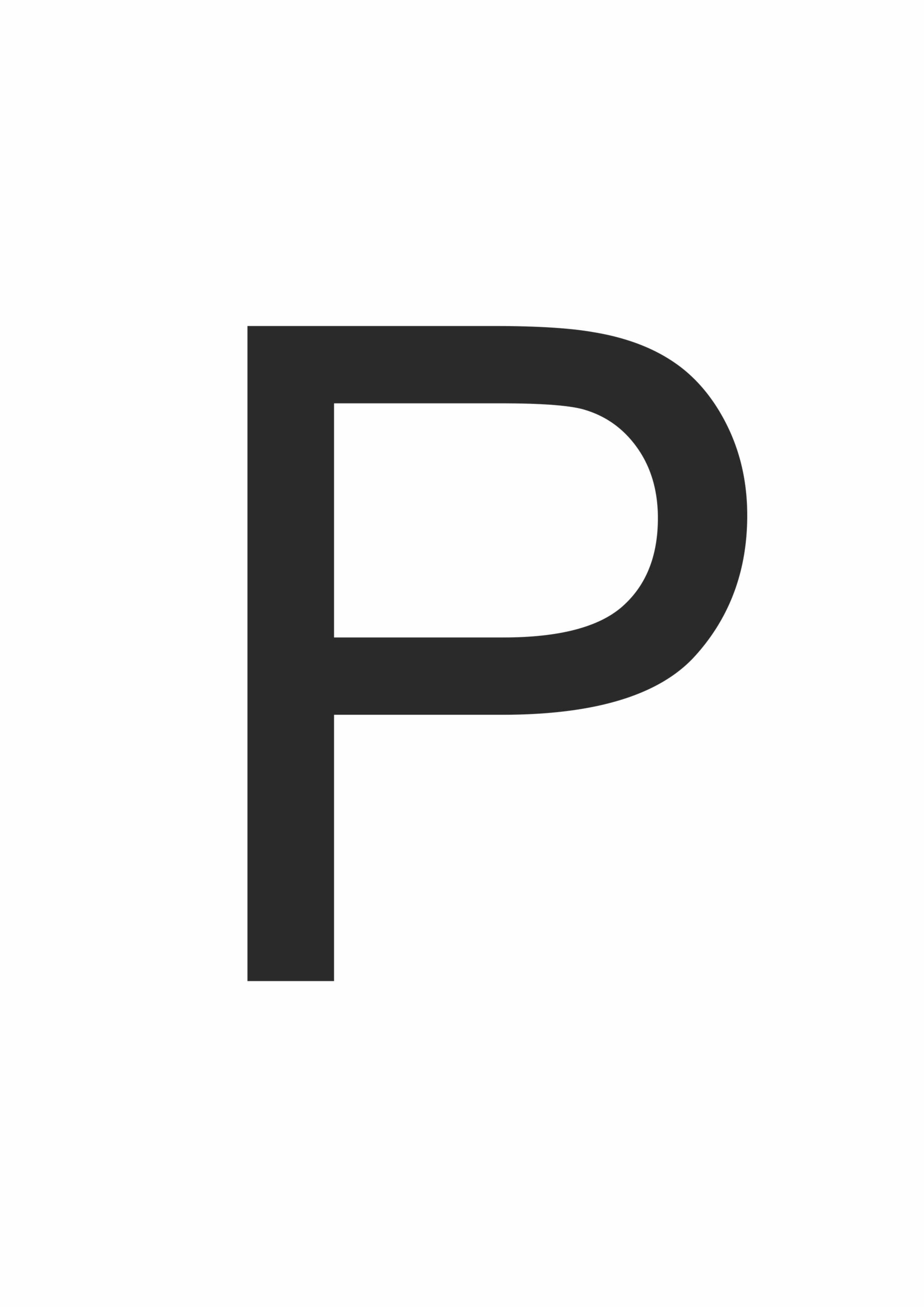 P Letter Design In Black With White Background