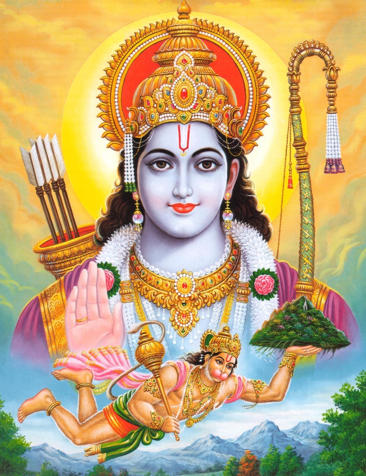 Hindu God - Shri Ram Background