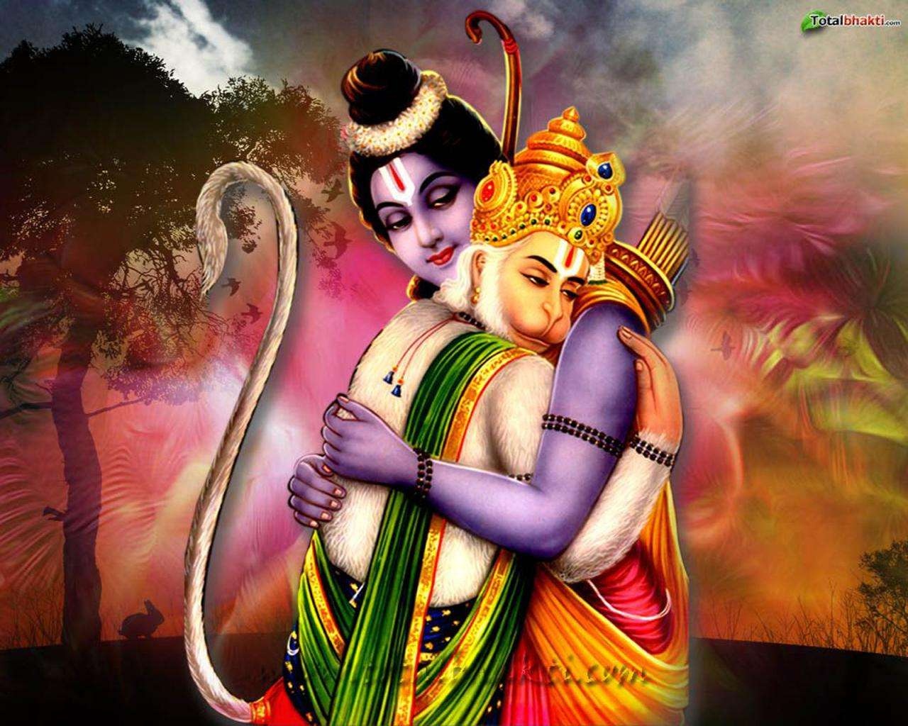 Hindu God - Shri Ram And Lord Hanuman
