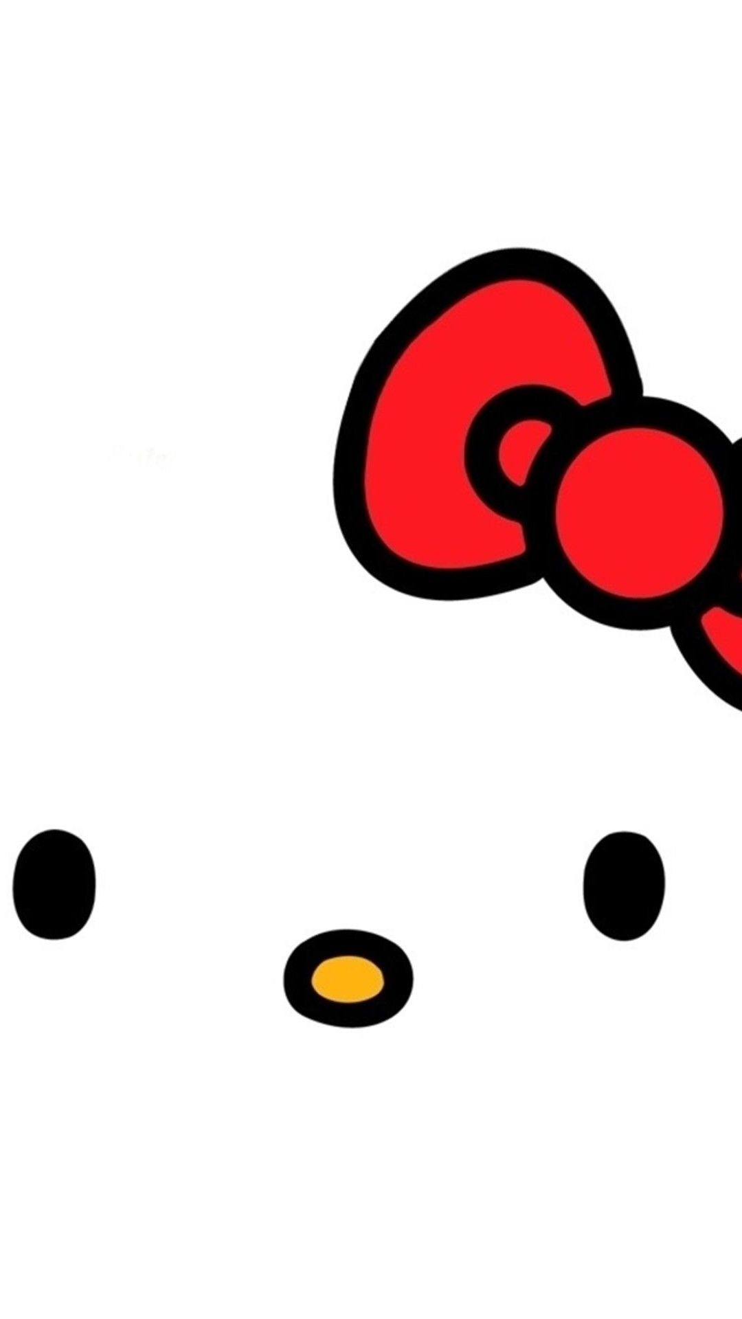 Cute Hello Kitty - Face In White Background
