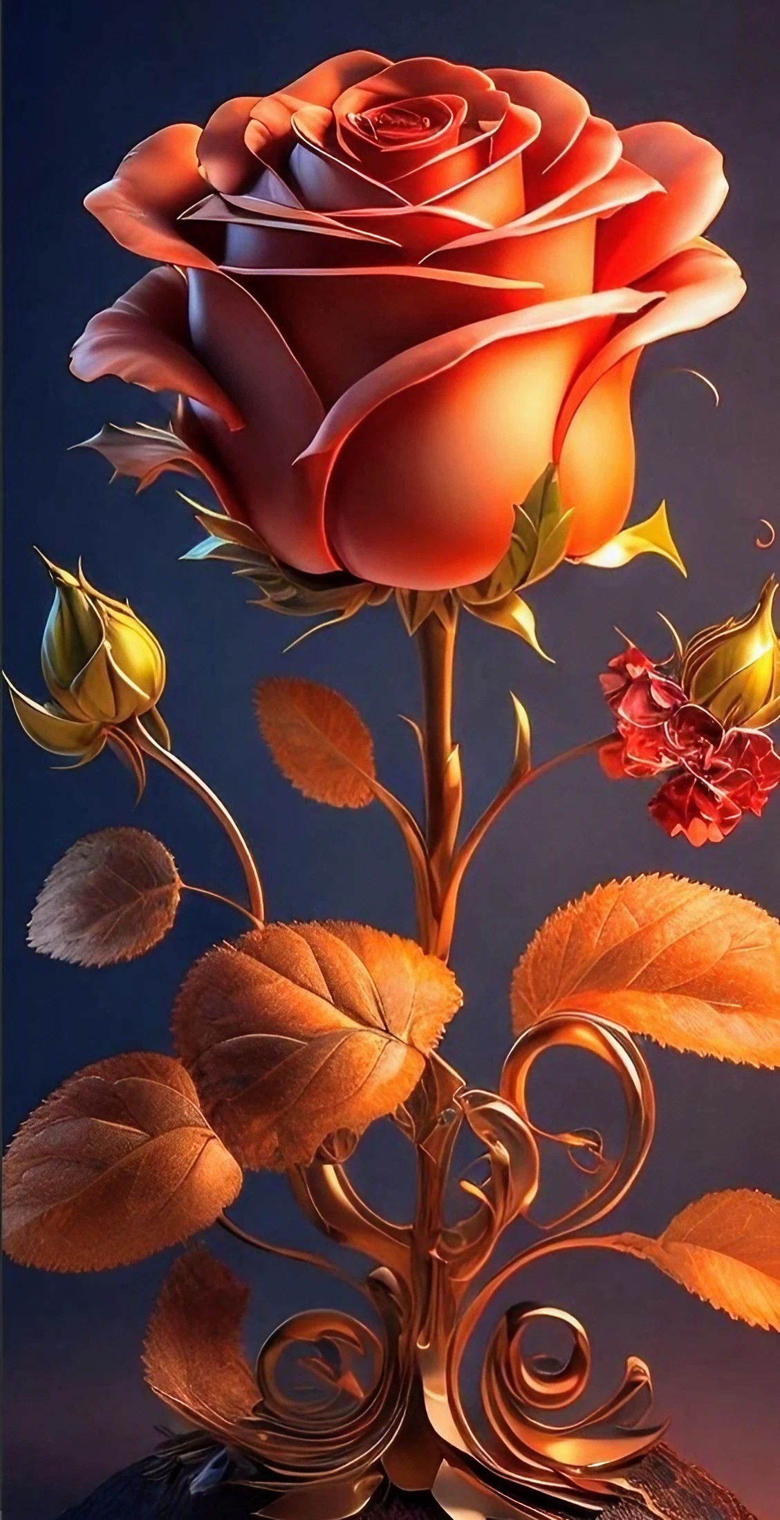 Gulab Ke Phool Wala - Orange Rose