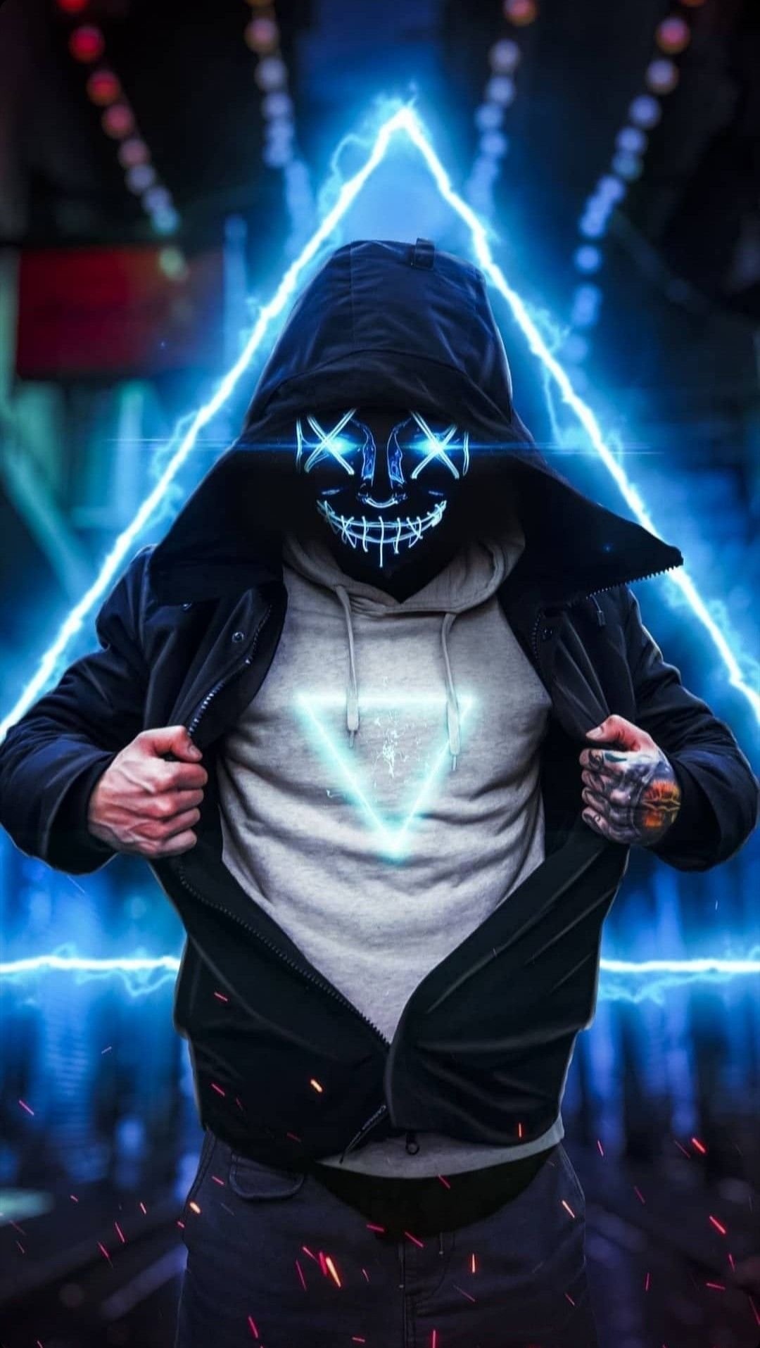 Hacker - Neon Light Background