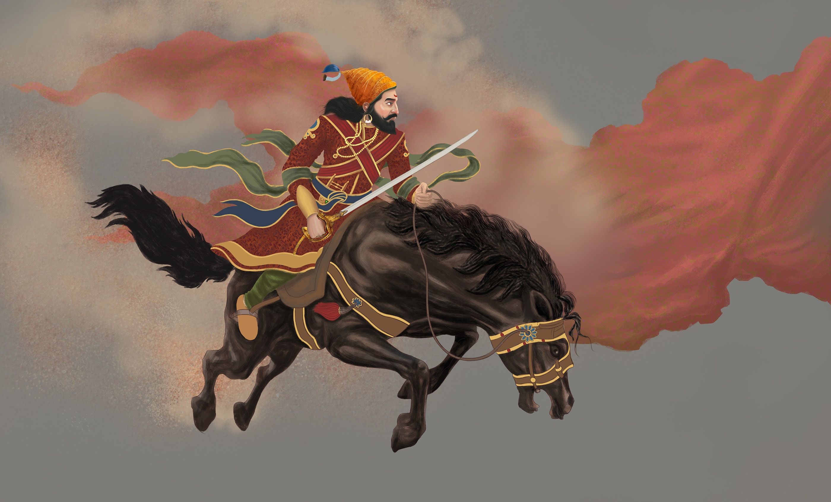 Shivaji Maharaj Live - Painting - Horse Riding