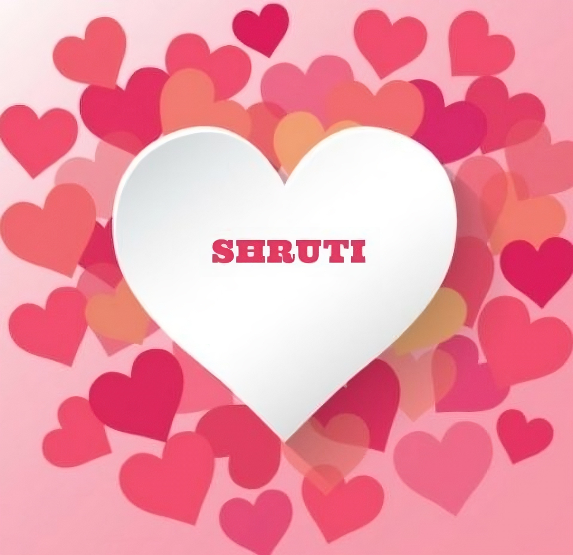 Shruti Name - white heart shruti