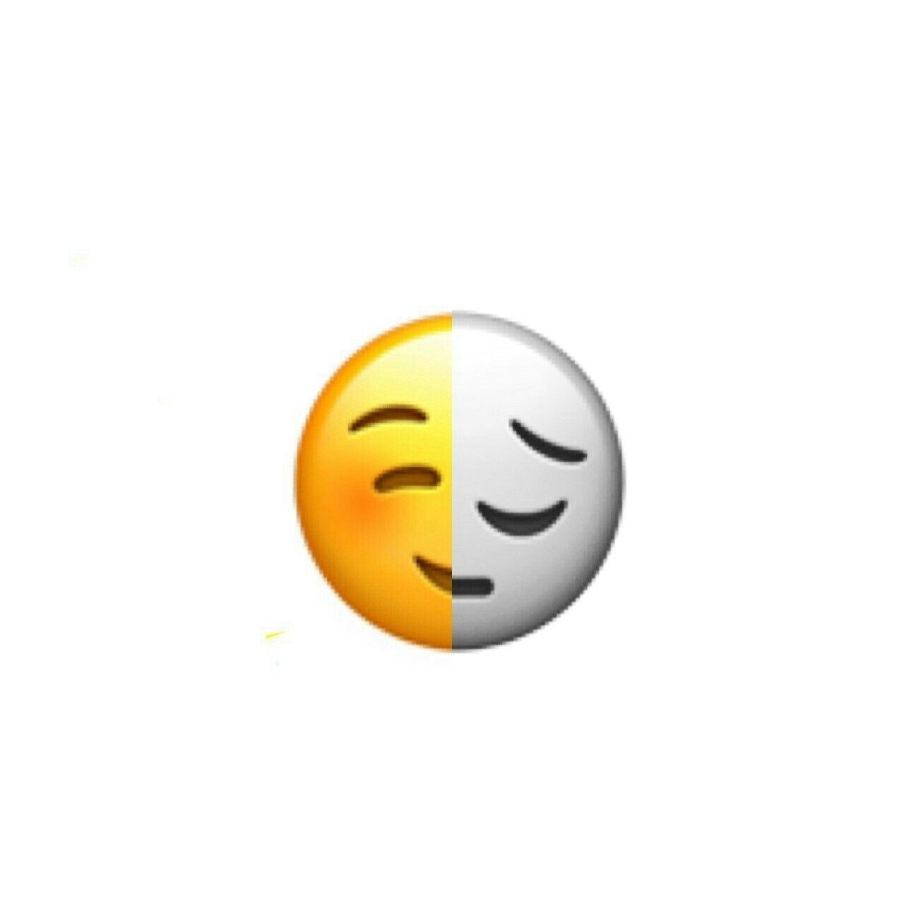 Fake Smile - Half Yellow Emoji