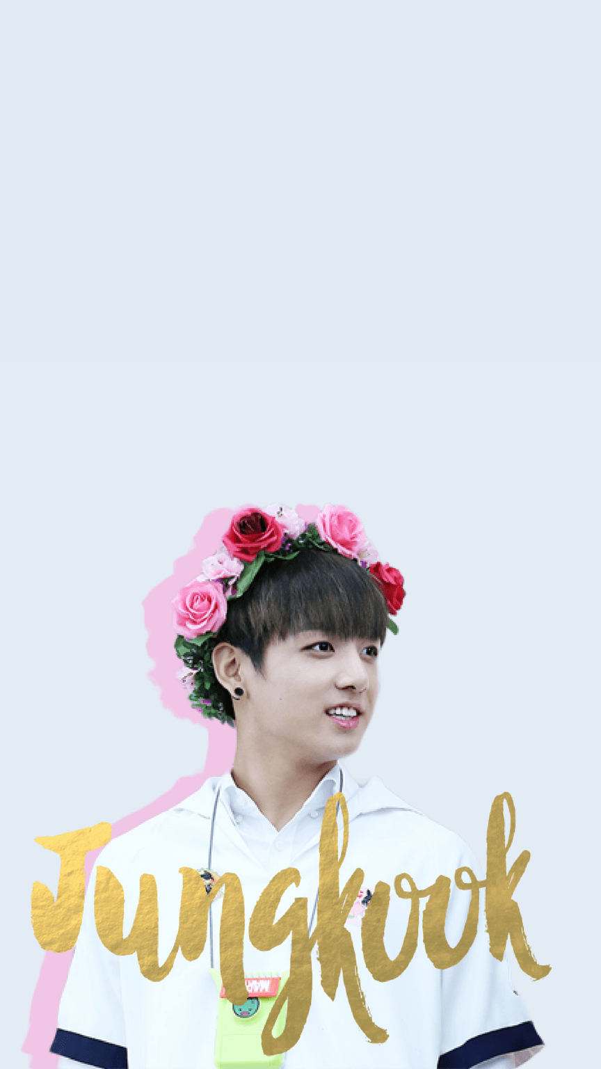 Jungkook with flower head band