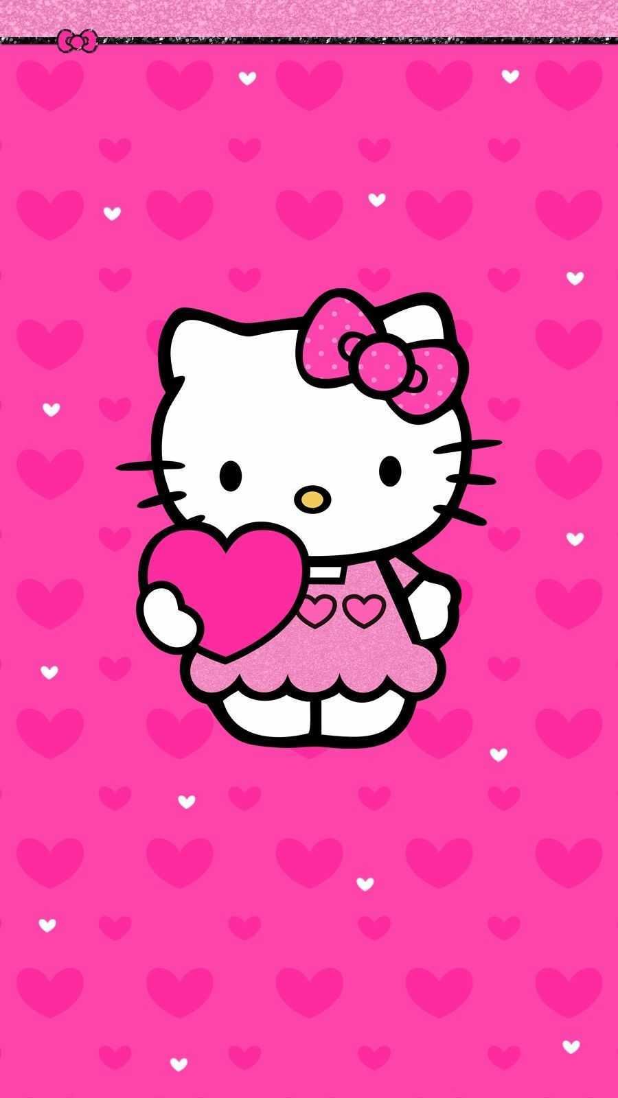 Hello Kitty - Pink Background
