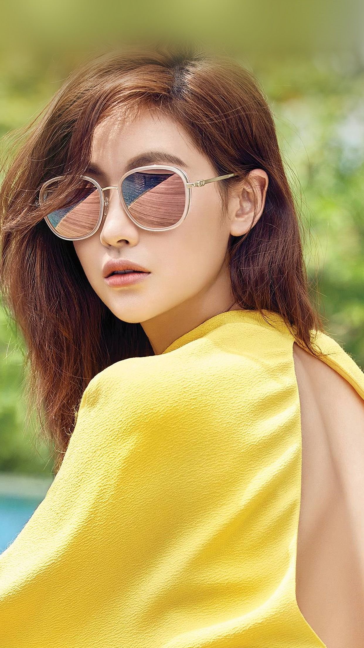 Korean Girl Wearing Sunglasses