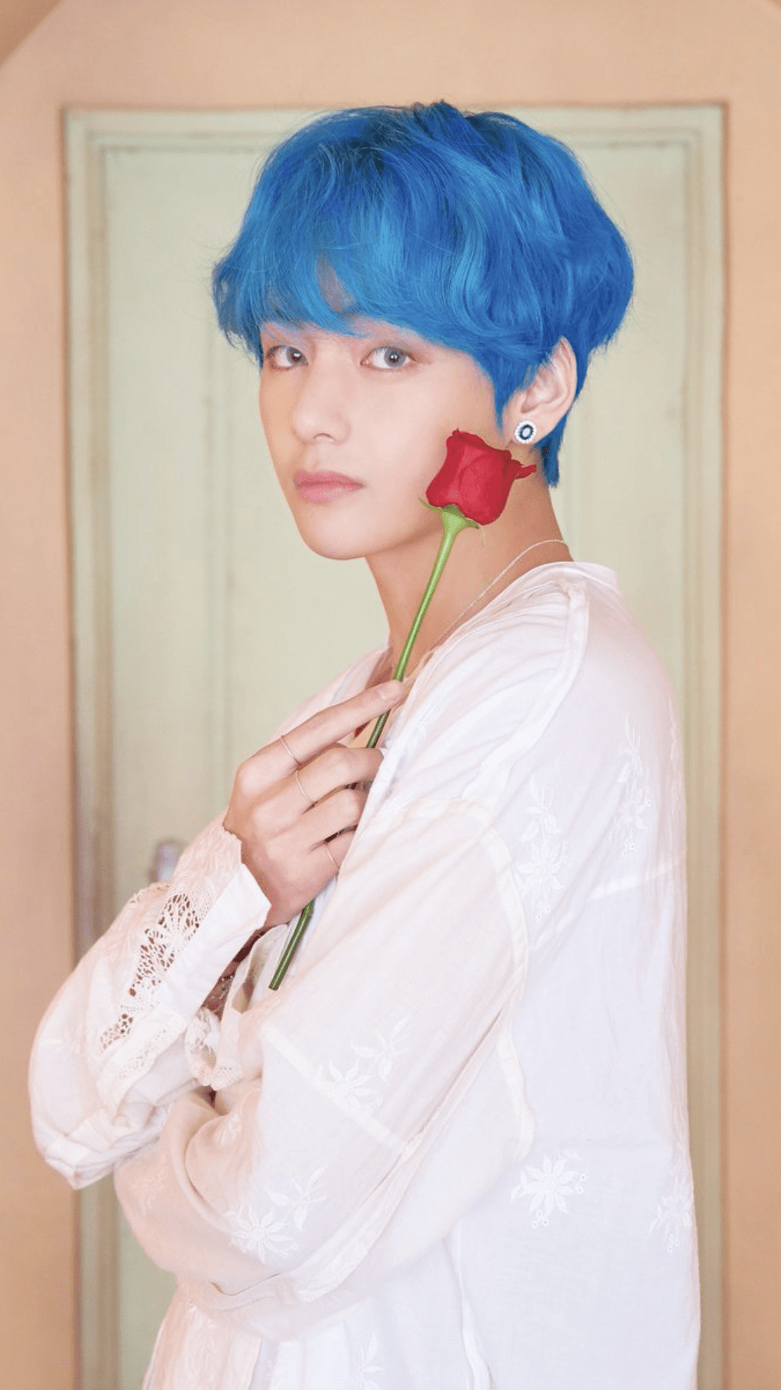 Bts V Blue Hairstyle