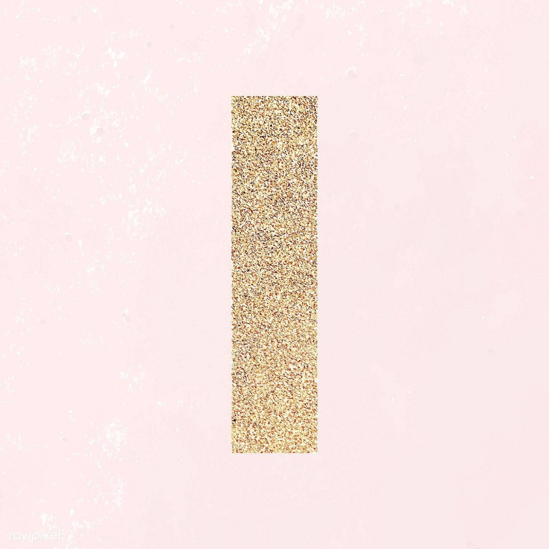 I letter - Glittery Gold Letter