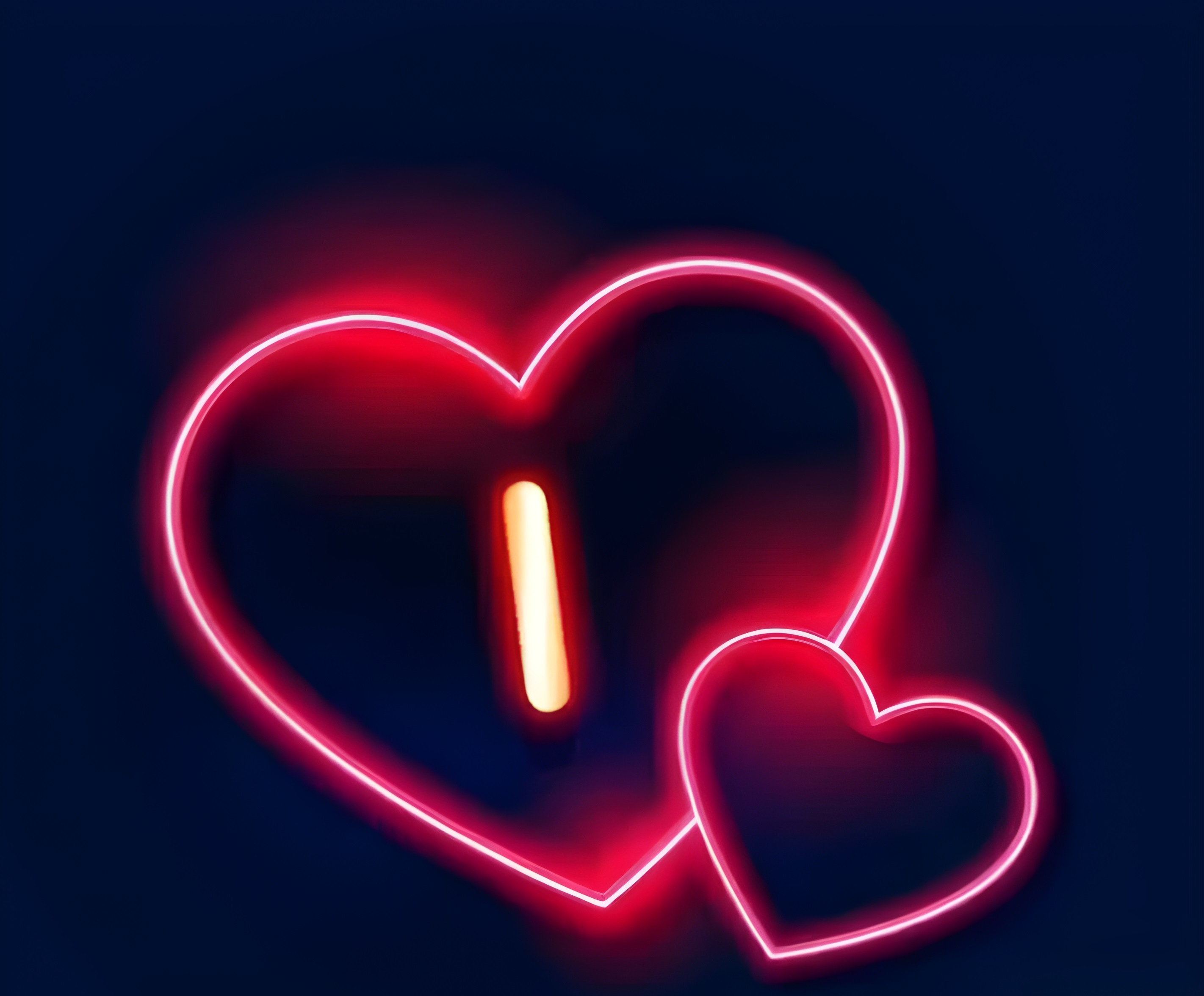 I Name - neon heart i