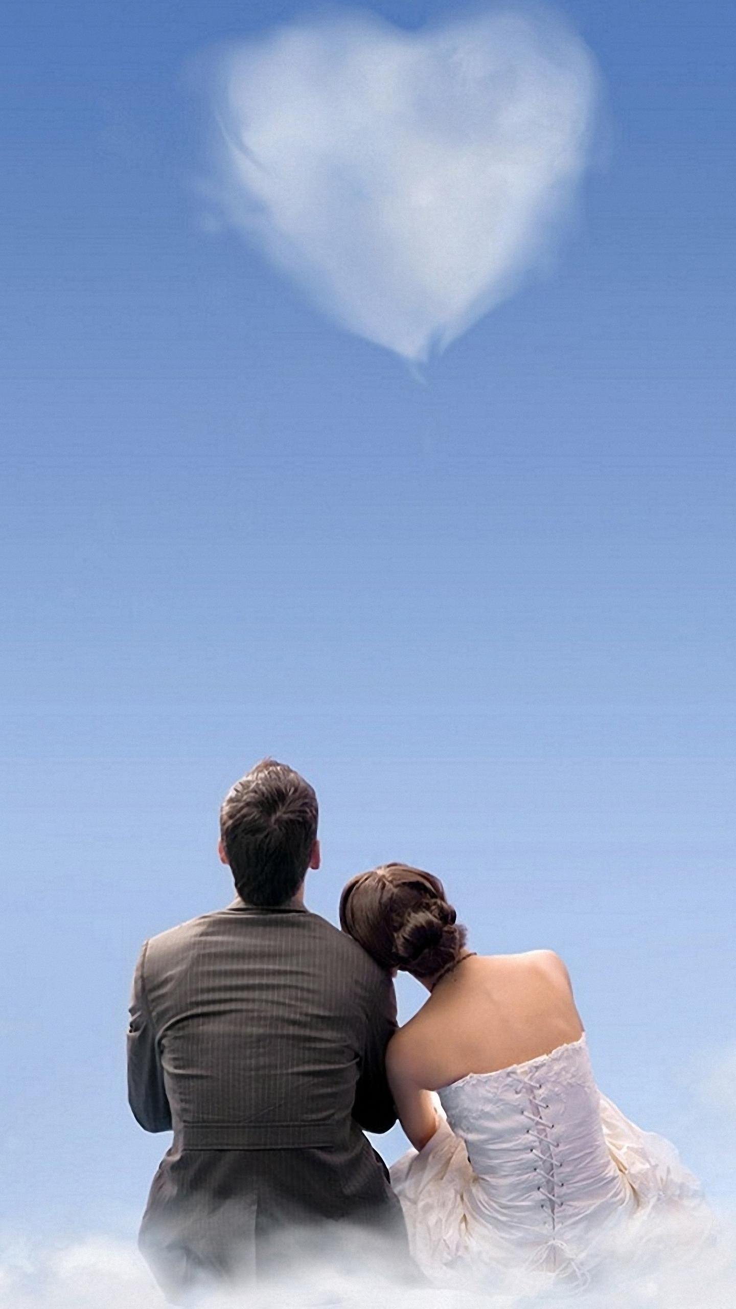 love couple Clouds Heart